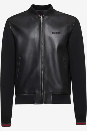 Gucci Bomber in nappa e maglia nero