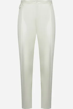 Dolce & Gabbana Pantaloni in flanella avorio