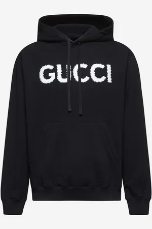 Gucci Felpa con cappuccio ricamata nera