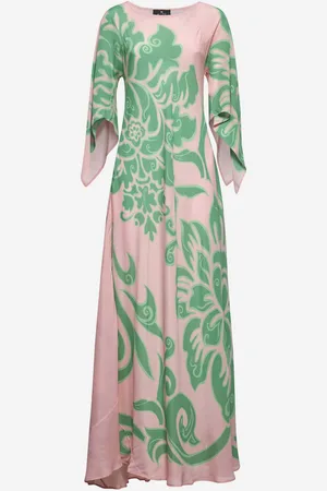 Etro Abito lungo in viscosa stampata rosa