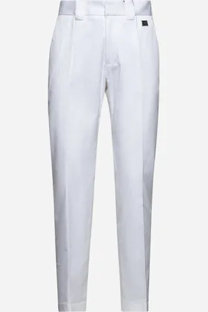 Dolce & Gabbana Pantalone sartoriale in gabardina bianca
