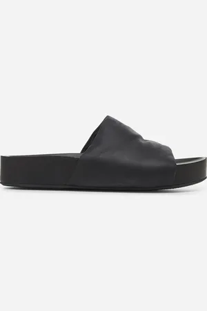 UMA WANG Sandali slide in nabuk nero