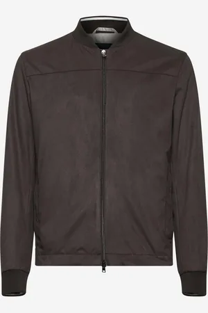 HERNO Bomber in suede effect marrone