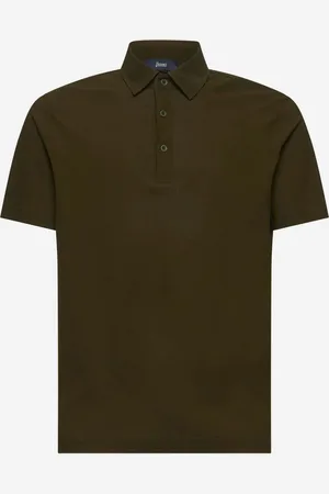 HERNO Polo in jersey voile crêpe verde