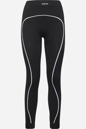 OFF-WHITE Leggings activewear senza cuciture neri