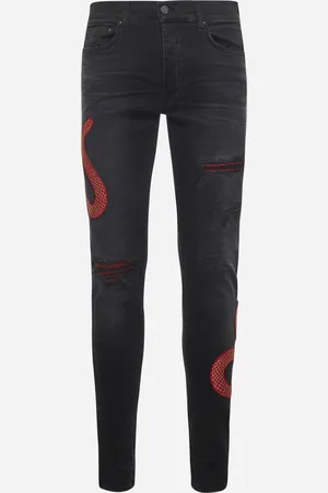 AMIRI Jeans Snake Skinny in denim nero