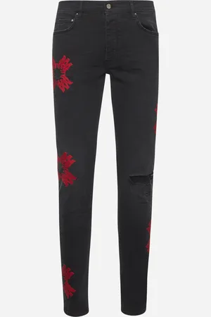 AMIRI Jeans MA Quad Applique Skinny in denim nero
