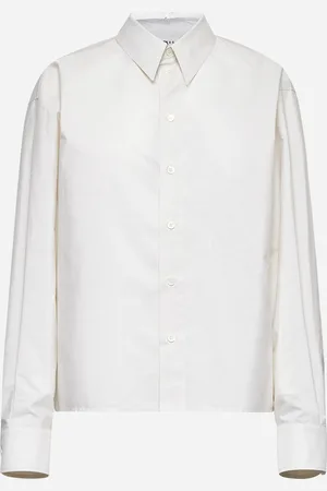 Maison Margiela Camicia in popeline a righe avorio