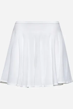 Alaïa Minigonna skater in maglia sottile bianca