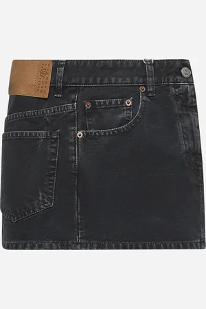 Maison Margiela Minigonna in denim nero