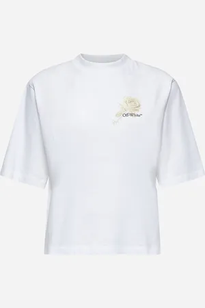OFF-WHITE T-shirt bianca con motivo Rose Arrow