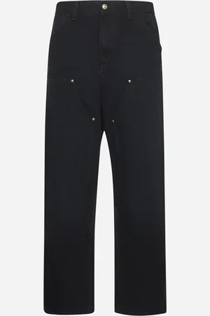 Carhartt Jeans Double Knee in tela di cotone nero