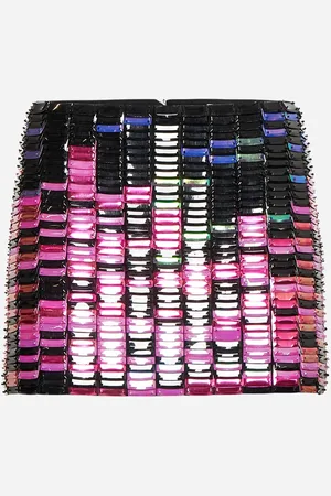 The Attico Minigonna “Rue” in paillettes multicolore