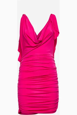 The Attico Mini abito in jersey fuchsia