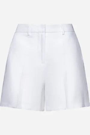 BLANCA Shorts Saponaria in lino bianco