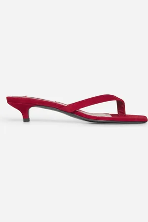 Totême Sandali infradito in camoscio rosso
