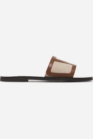 VALENTINO GARAVANI Sandali Slide Viva Superstar in canvas e nappa