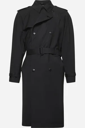 Fendi Trench doppiopetto in lana nera