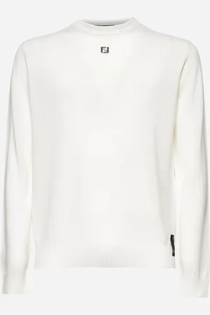 Fendi Pullover in lana vergine bianca