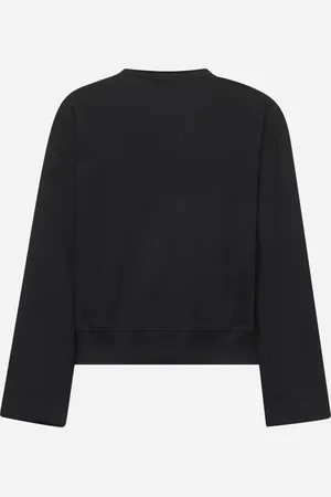 DRIES VAN NOTEN Felpa oversize in cotone nero