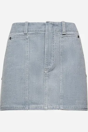 Fendi Minigonna in denim azzurro