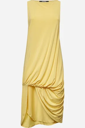 Jacquemus Abito Il mini abito Peplo giallo