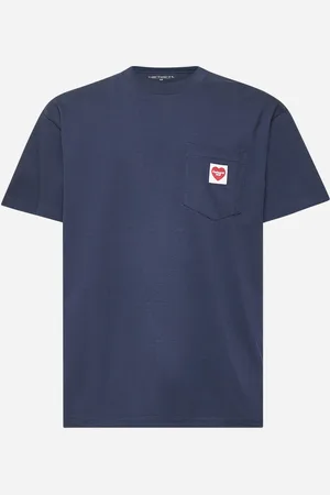 Carhartt T-shirt S/S Pocket Heart in cotone blu
