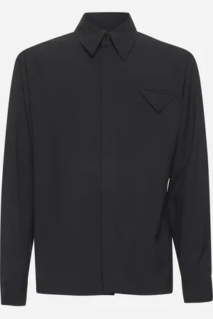 Bottega Veneta Camicia in lana sottile blu