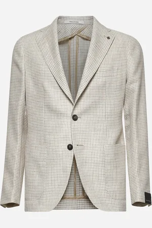 TAGLIATORE Blazer Montecarlo in pied de poule beige