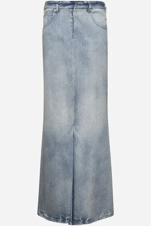 Maison Margiela Gonna Anonimity of the lining in denim azzurro