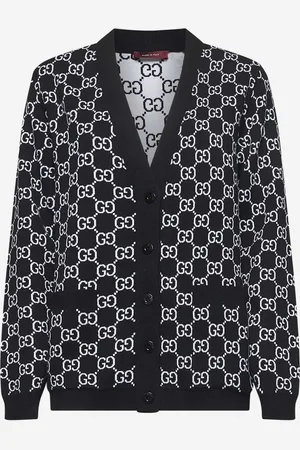 Gucci Cardigan reversibile in jacquard di lana GG