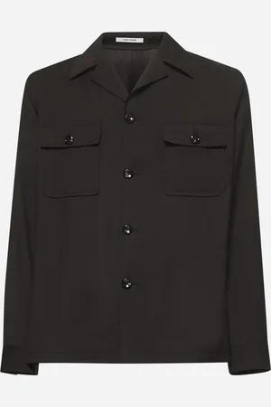 TAGLIATORE Overshirt Tempest in lana vergine marrone