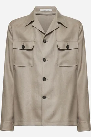 TAGLIATORE Overshirt Tempest in lino tortora