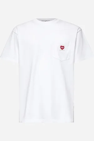 Carhartt T-shirt S/S Pocket Heart in cotone bianco