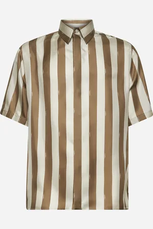 Fendi Camicia in seta Pequin beige