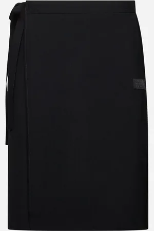 Maison Margiela Gonna midi in lana nera