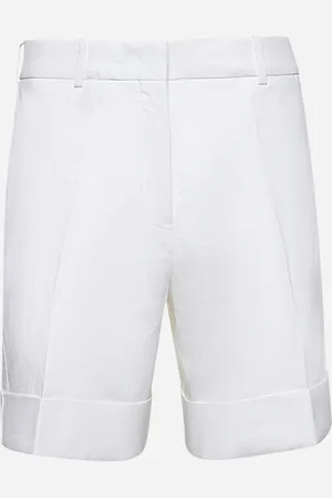 Jil Sander Shorts in lino bianco