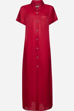 Khaite Abito chemisier Effy in organza rossa