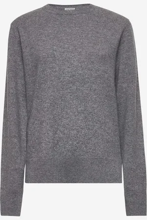 Totême Maglia girocollo in cashmere grigio