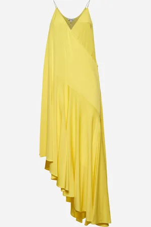 Alaïa Abito sottoveste in jersey opaco giallo