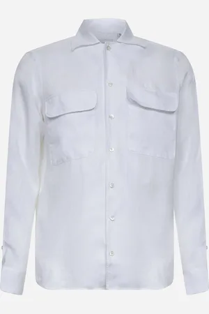 TAGLIATORE Camicia in lino bianco
