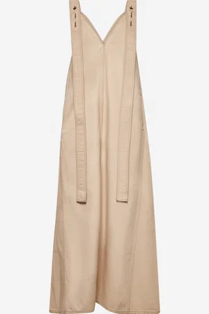 UMA WANG Abito lungo Aroma in denim beige