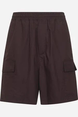 Bottega Veneta Shorts cargo in cotone resinato bordeaux