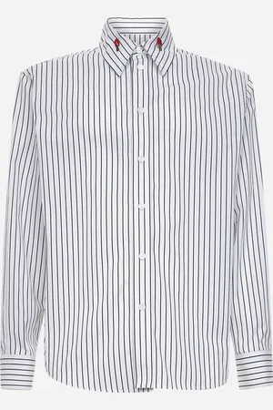 Bottega Veneta Camicia in cotone a righe bianco