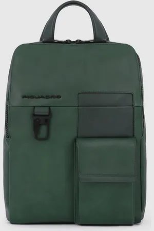 Piquadro CA5989S123/VE Zaino Piccolo Porta Computer 13,3" O Ipad®Pro 12,9 Verde Militare