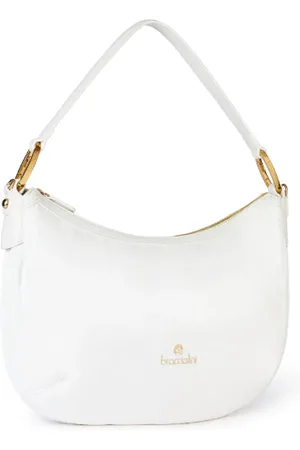Braccialini Borsa Linea Beth Puffy, Borsa a forma di mezzaluna, Bianco