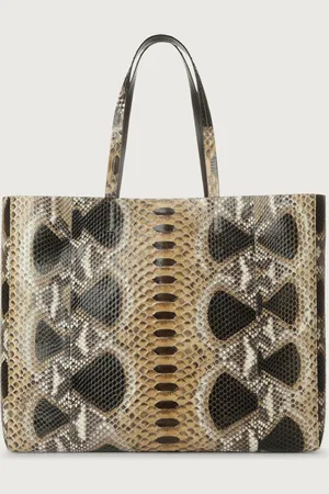 Orciani Shopper Le Sac Diamond in pitone B01961NPS, Pitone sabbia