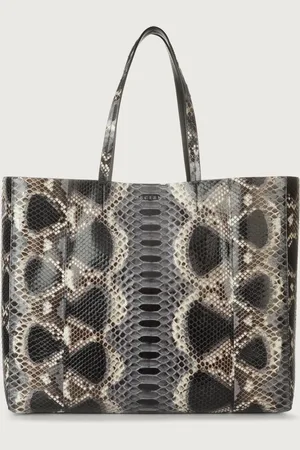 Orciani Shopper Le Sac Diamond in pitone B01961NPS, Pitone grigio