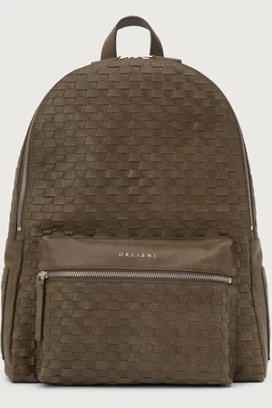 Orciani ZAINO P00711 CHEVRETTE WOVEN, VERDE