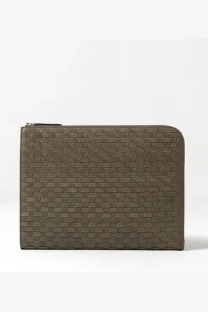 Orciani PORTADOCUMENTI P00734 CHEVRETTE WOVEN, VERDE